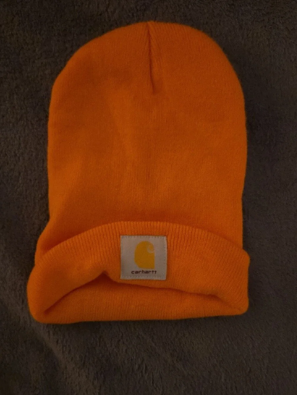 Carhartt Kids Bright Orange Knit Cuffed Beanie